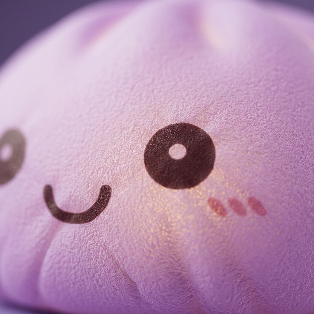 Mystery Squishy Dumpling – Świecąca Lampka Nocna makro tekstury pianki