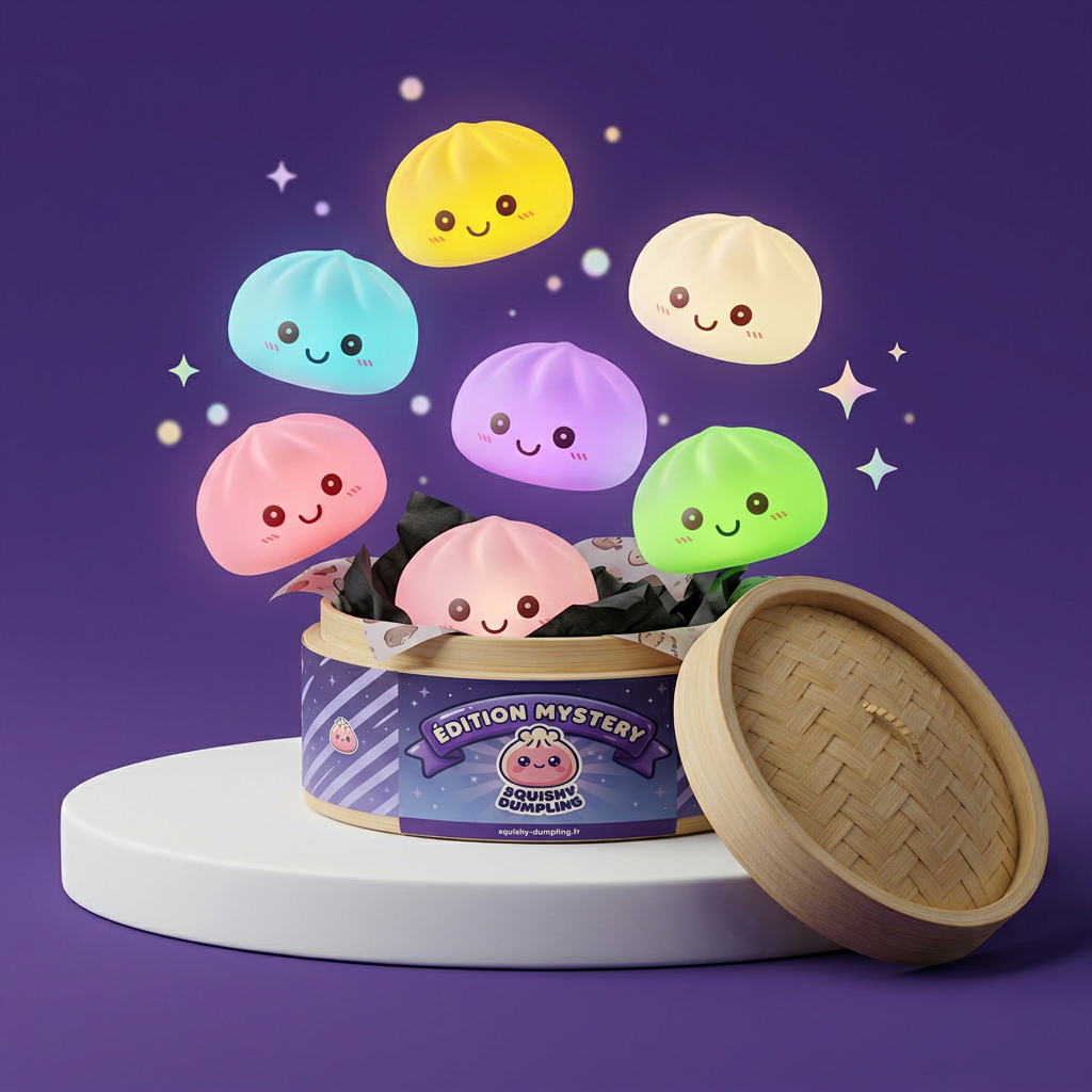 Mystery Squishy Dumpling – Świecąca Lampka Nocna ściskany w dłoni