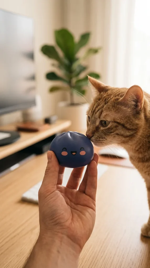 Dumpling Squishy Granatowy Nocna Głębia z pluszakiem