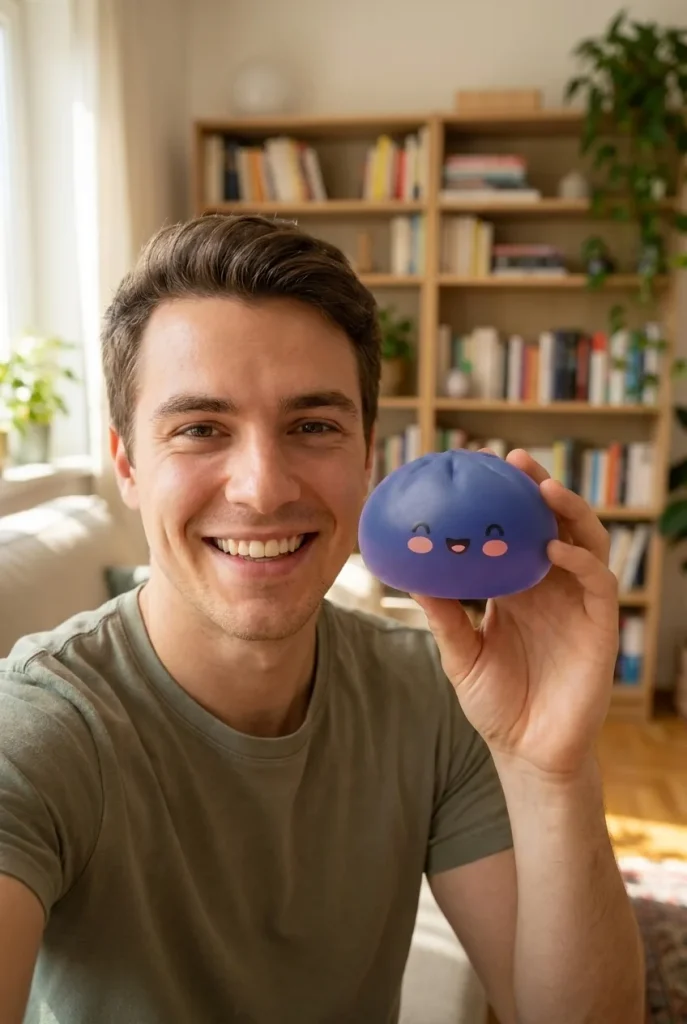 Dumpling Squishy Granatowy Nocna Głębia na co dzień