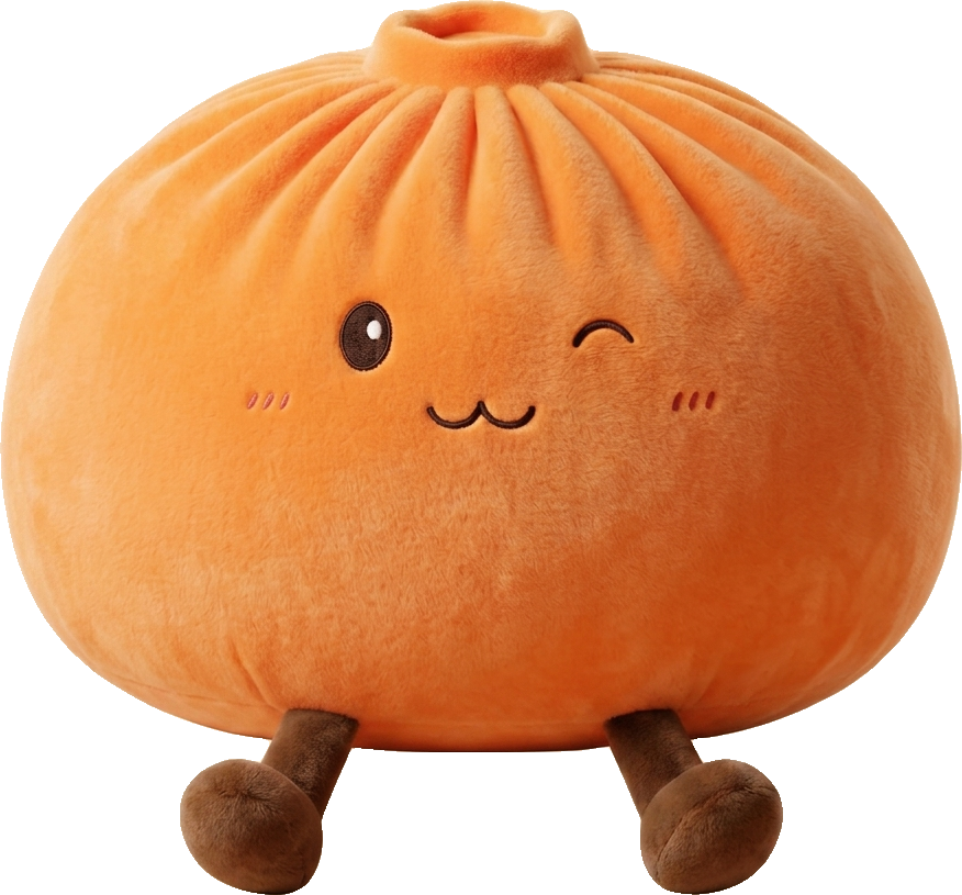 Giant Dumpling Squishy Pomarańczowy XXL ściskany w dłoni