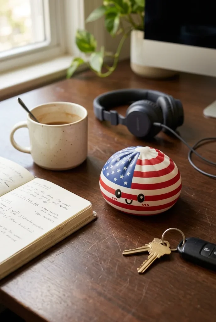 Squishy Dumpling USA Flaga Ameryki na biurku