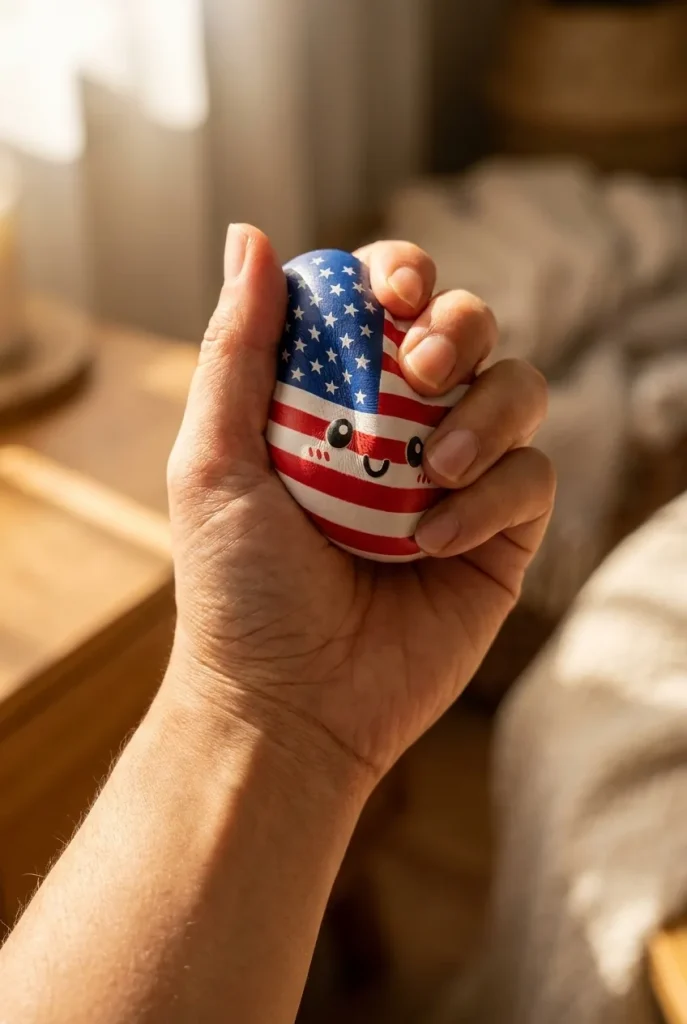 Squishy Dumpling USA Flaga Ameryki podczas ściskania