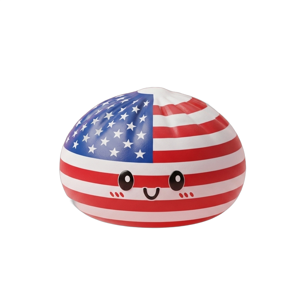 Squishy Dumpling USA Flaga Ameryki ściskany w dłoni
