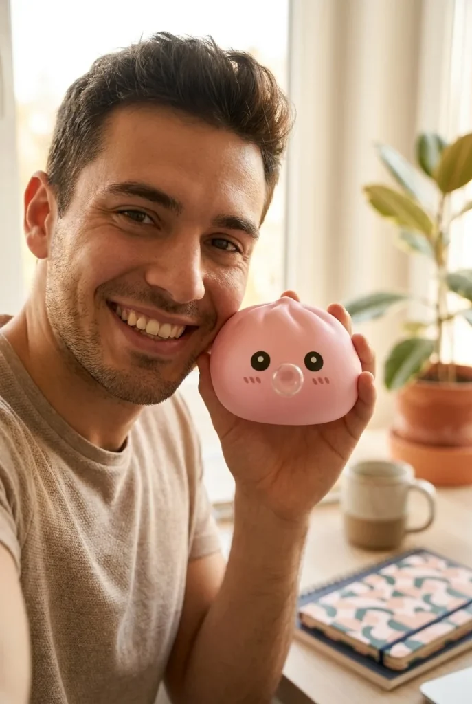 Dumpling Squishy Różowy Pufiasty na co dzień