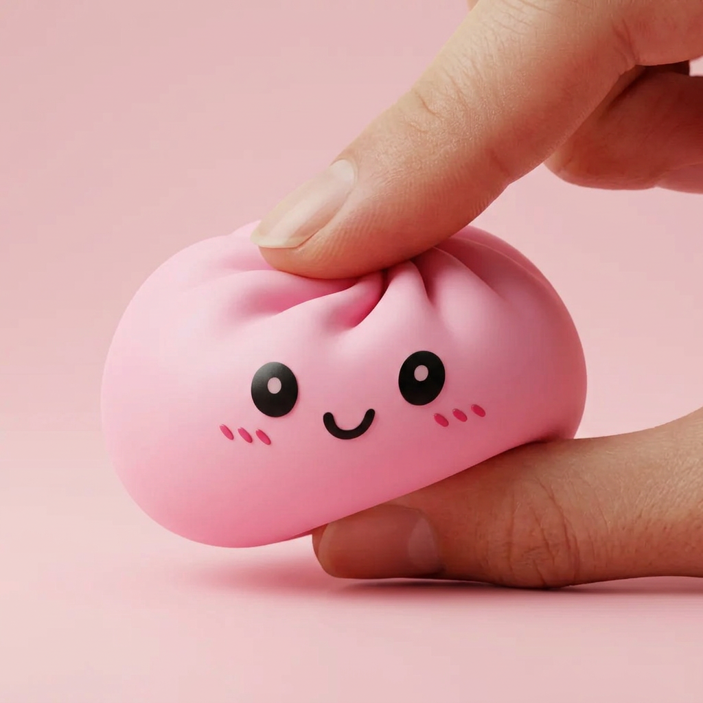 Pink Squishy Dumpling Kwiatowa Słodycz ściskany w dłoni
