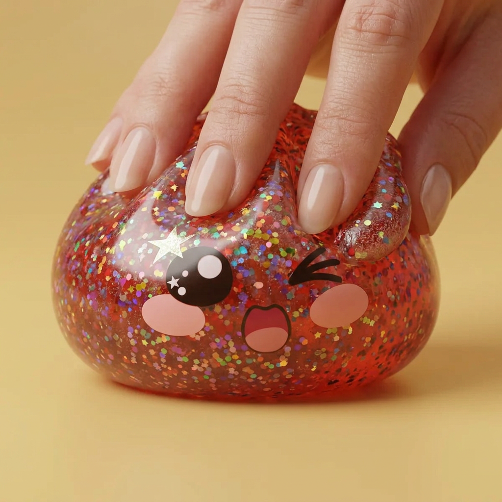 Galaxy Dumpling Squishy Różowa Galaktyka efekt slow-rise w akcji