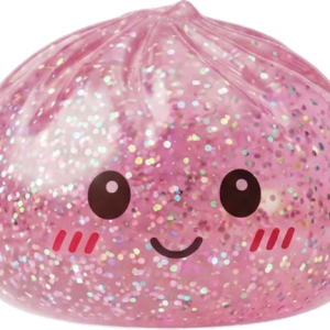 Glitter Dumpling Squishy Róż Kawaii ściskany w dłoni