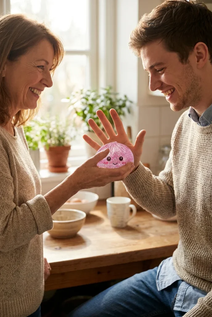 Glitter Dumpling Squishy Róż Kawaii jako pomysł na prezent