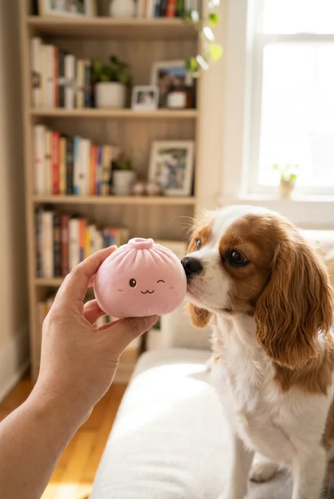 Squishy Dumpling Toy Różowy Gigant z pluszakiem