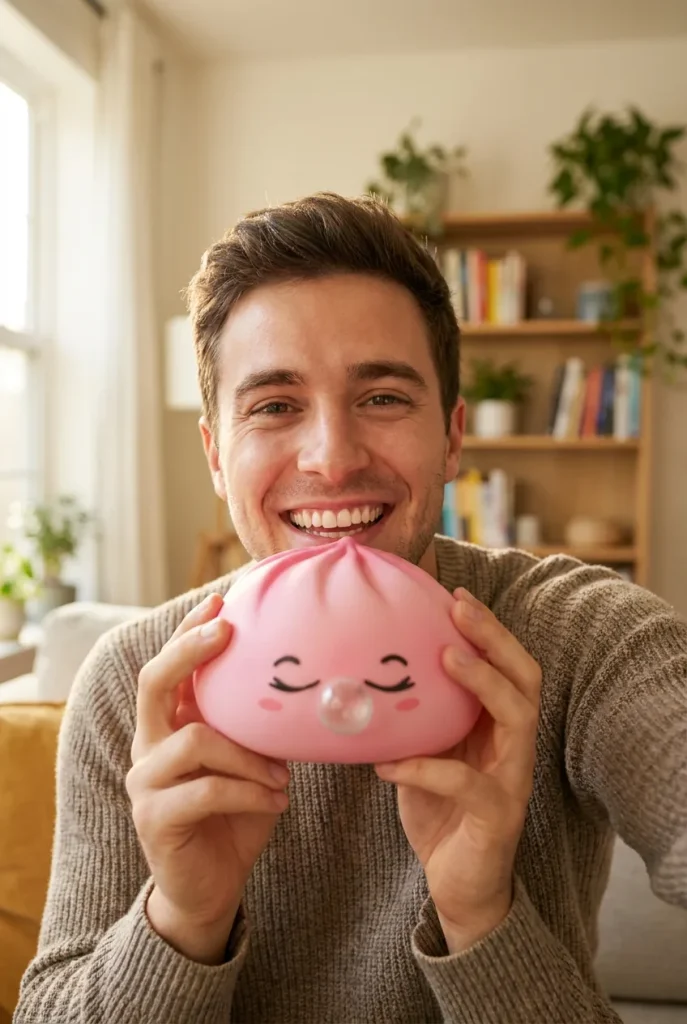 Dumpling Squishy Rose Rare Blow Kolekcjonerski na co dzień
