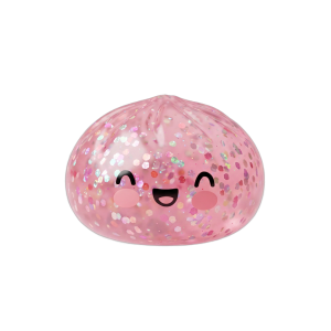 Dumpling Squishy Rose Sparkle Guma Balonowa ściskany w dłoni