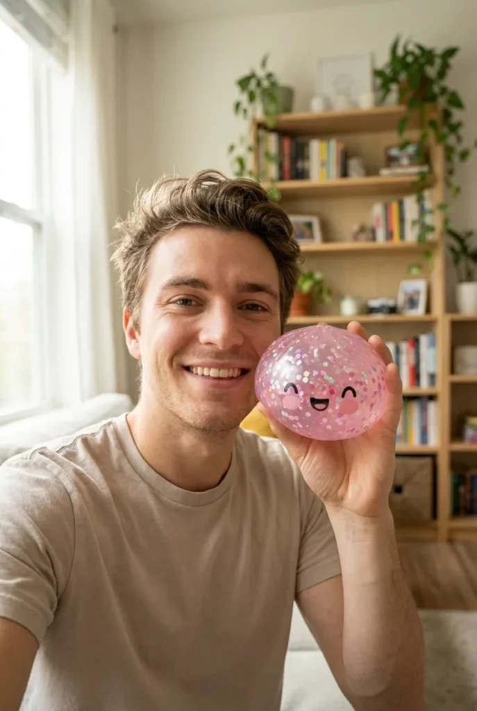 Dumpling Squishy Rose Sparkle Guma Balonowa na co dzień