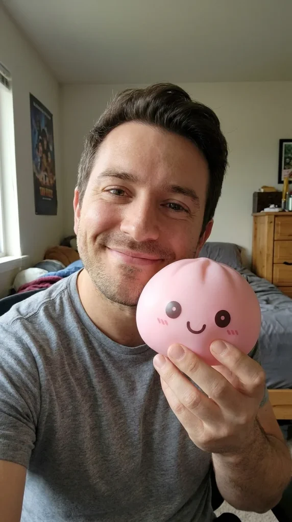 Dumpling Squishy Lampka Nocna Delikatny Róż na co dzień