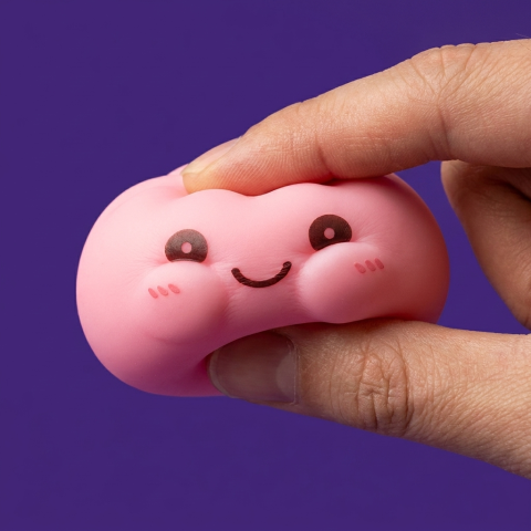Dumpling Squishy Lampka Nocna Delikatny Róż efekt slow-rise w akcji
