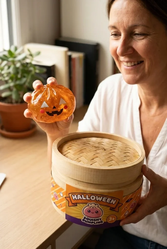 Pumpkin Dumpling Squishy Halloween Dynia z pudełkiem