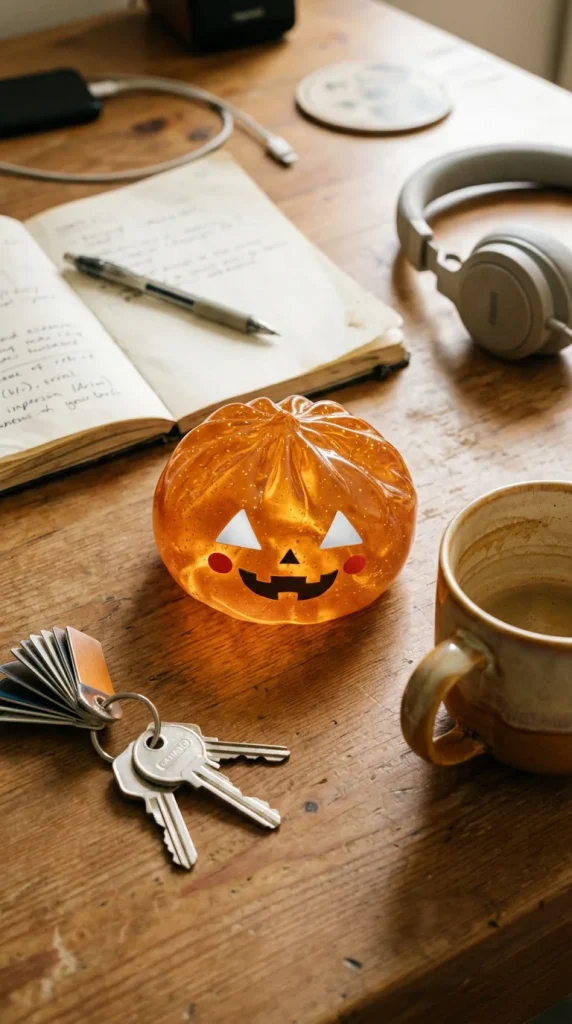 Pumpkin Dumpling Squishy Halloween Dynia na biurku