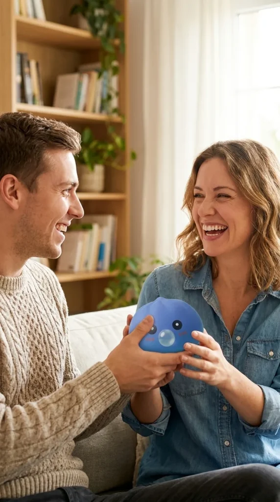 Dumpling Squishy Fioletowy Nadmuchany Pufiasty jako pomysł na prezent