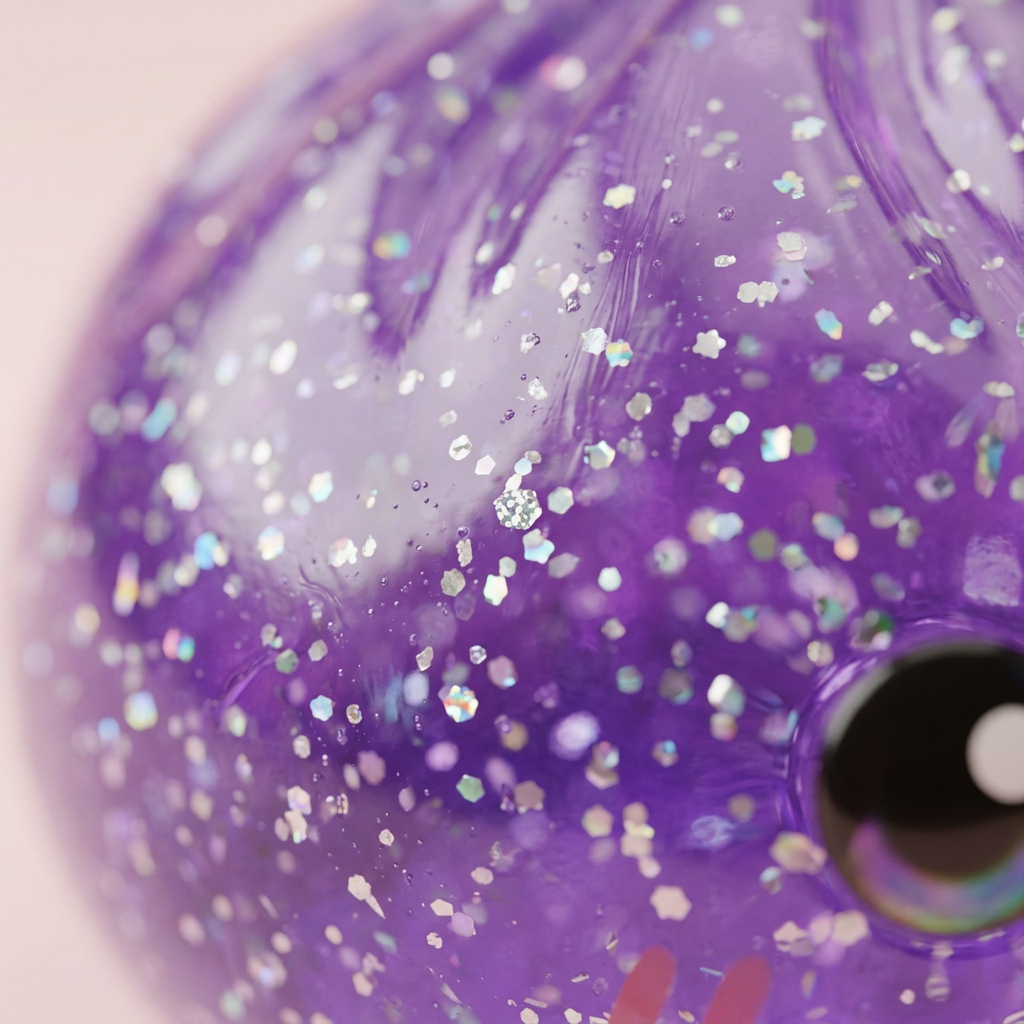 Glitter Dumpling Squishy Fioletowy Sen makro tekstury pianki