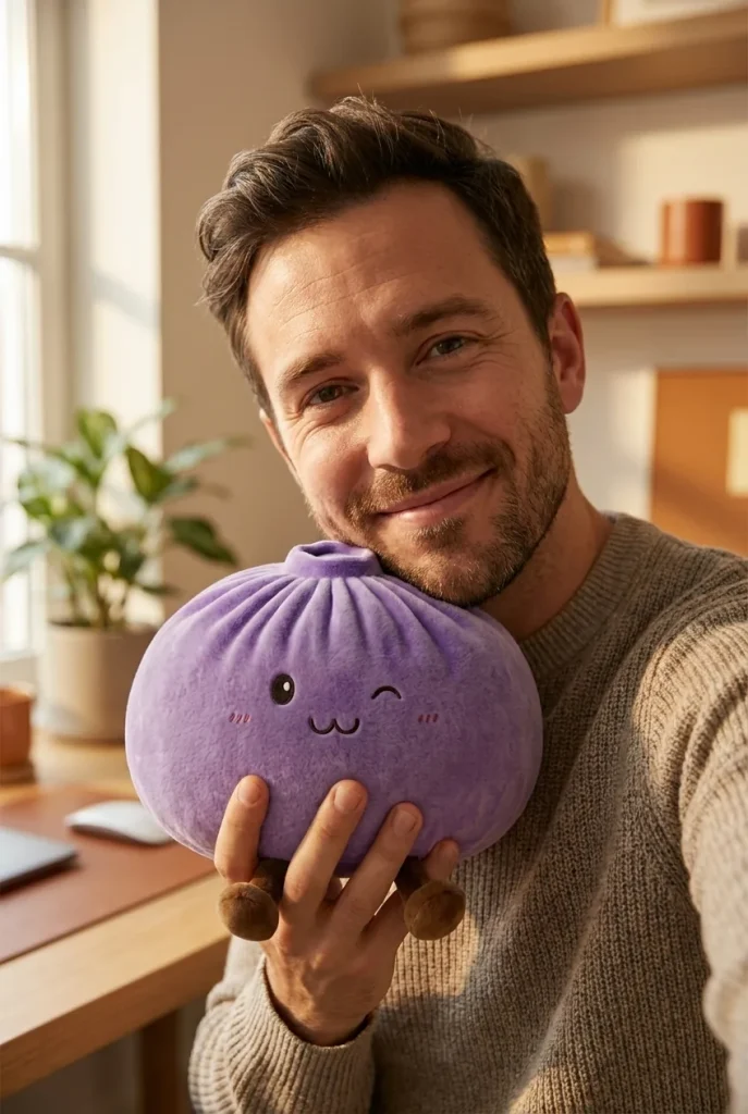 Giant Dumpling Squishy Fioletowy na co dzień