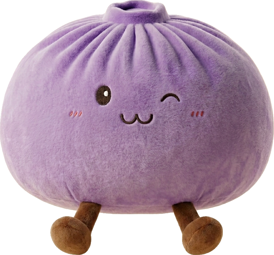 Giant Dumpling Squishy Fioletowy ściskany w dłoni