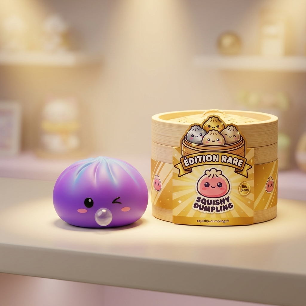 Dumpling Squishy Purple Rare Blow Fioletowy w codziennej aranżacji