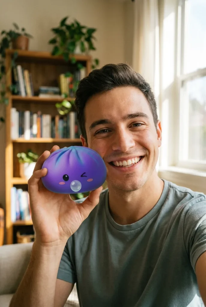 Dumpling Squishy Purple Rare Blow Fioletowy na co dzień