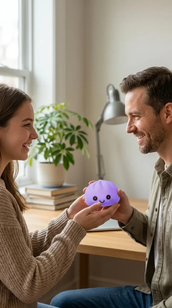 Dumpling Squishy Lampka Nocna Fioletowa jako pomysł na prezent