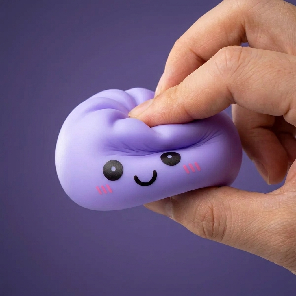 Dumpling Squishy Lampka Nocna Fioletowa ściskany w dłoni
