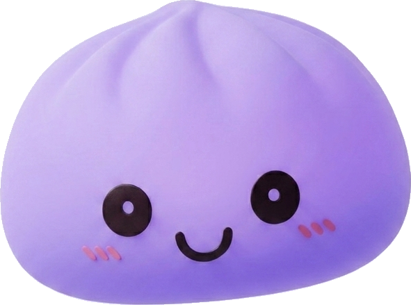 Dumpling Squishy Lampka Nocna Fioletowa ściskany w dłoni