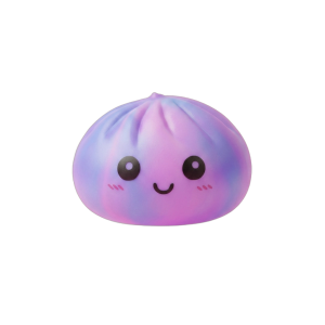 Squishy Dumpling Tie Dye Fioletowy Cukrowa Wata ściskany w dłoni