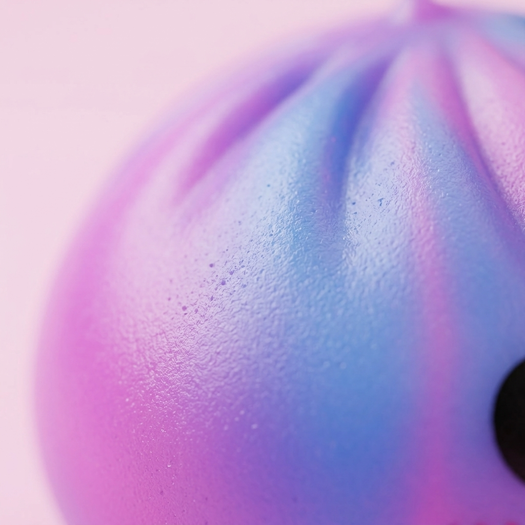 Squishy Dumpling Tie Dye Fioletowy Cukrowa Wata makro tekstury pianki
