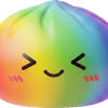 Rainbow Dumpling Squishy Tęczowy Kawaii ściskany w dłoni