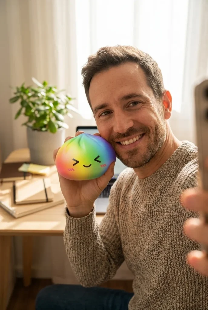 Rainbow Dumpling Squishy Tęczowy Kawaii na co dzień