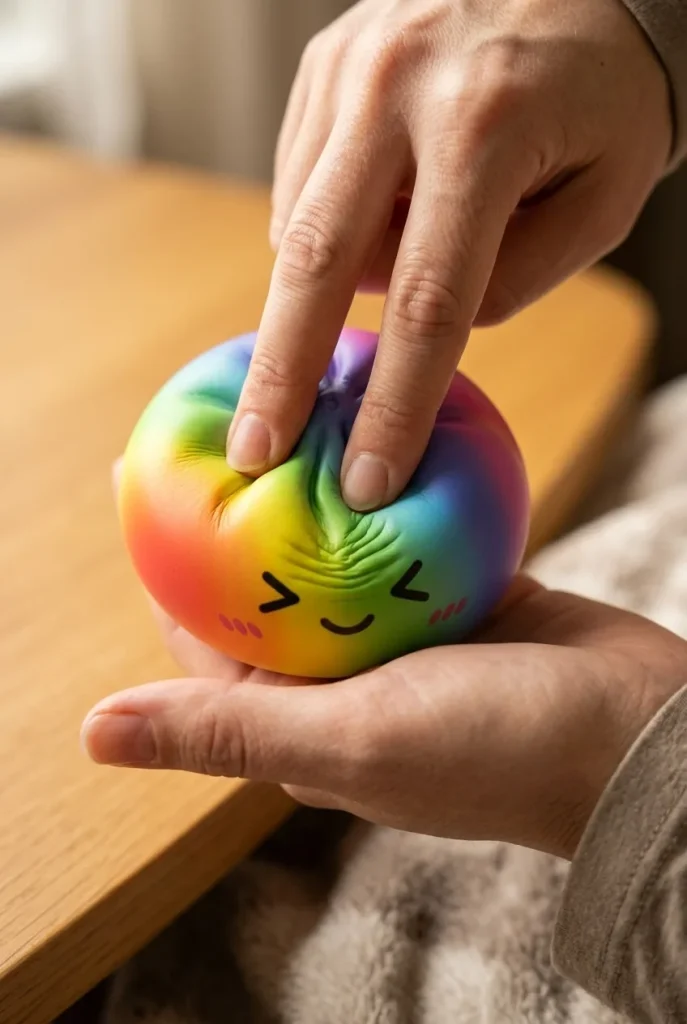 Rainbow Dumpling Squishy Tęczowy Kawaii podczas ściskania