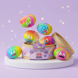 Rainbow Mystery Dumpling Squishy Edycja Żywych Kolorów ściskany w dłoni