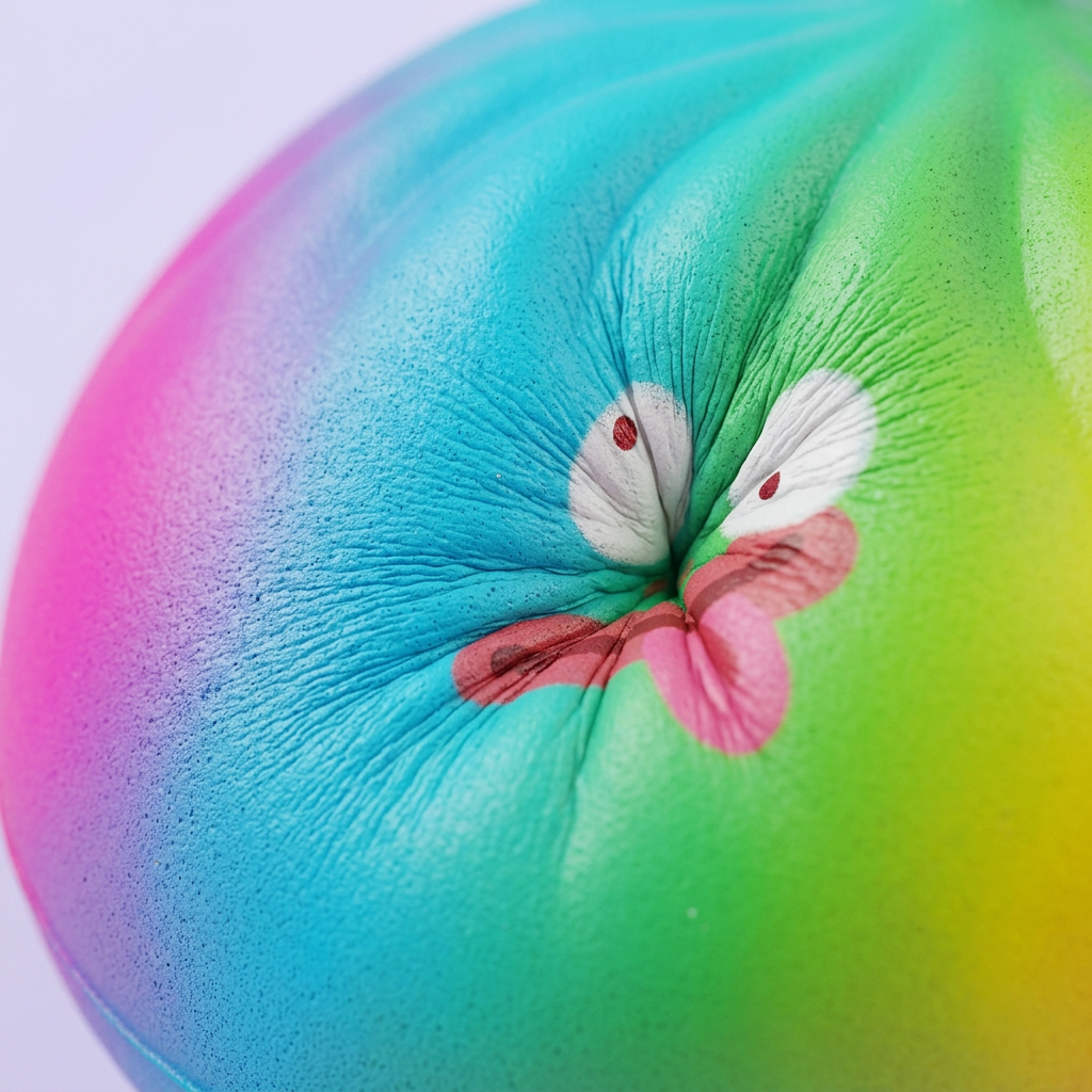 Rainbow Mystery Dumpling Squishy Edycja Żywych Kolorów makro tekstury pianki