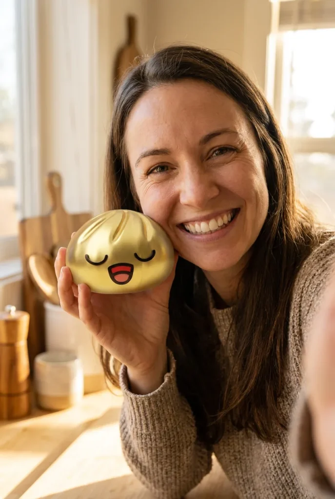 Rare Dumpling Squishy Złoty Skarb na co dzień