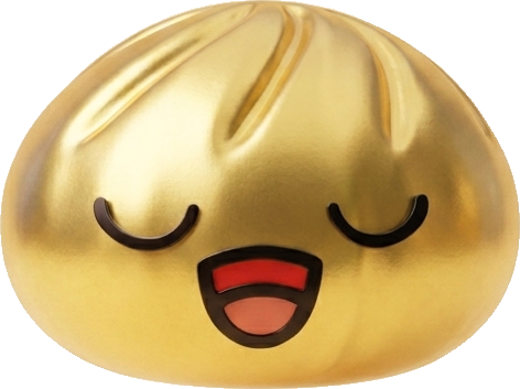 Rare Dumpling Squishy Złoty Skarb ściskany w dłoni