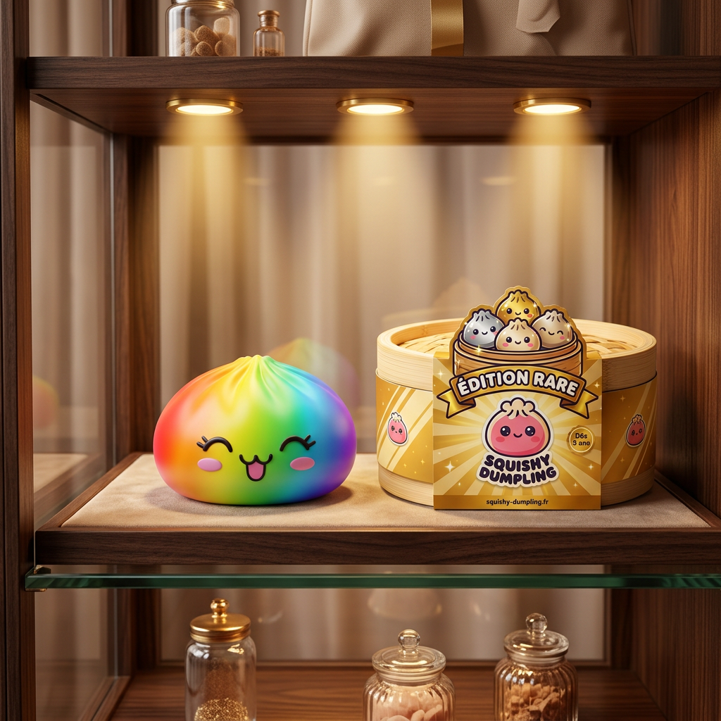 Rare Dumpling Squishy Tęczowy Kolorowy w codziennej aranżacji