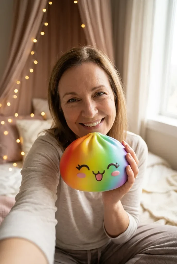 Rare Dumpling Squishy Tęczowy Kolorowy na co dzień