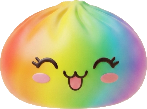 Rare Dumpling Squishy Tęczowy Kolorowy ściskany w dłoni