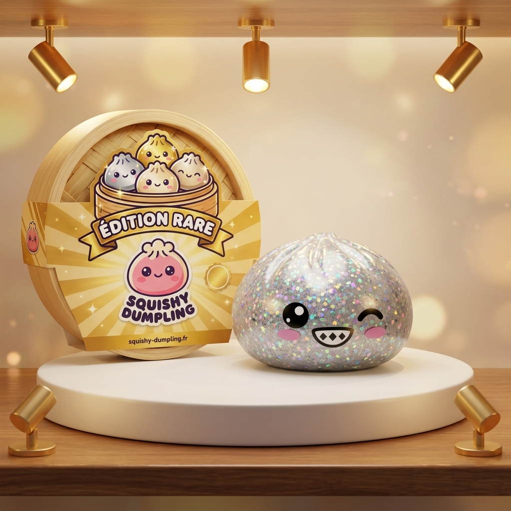 Rare Dumpling Squishy Srebrny Blask w codziennej aranżacji