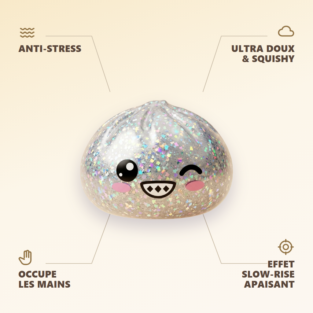 Rare Dumpling Squishy Srebrny Blask infografika: najważniejsze zalety
