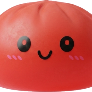 Dumpling Squishy Czerwony Wiśniowy ściskany w dłoni