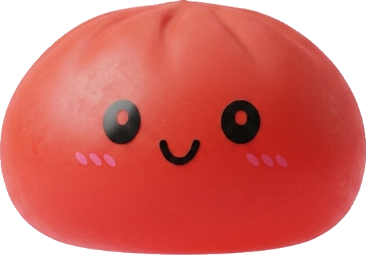 Dumpling Squishy Czerwony Wiśniowy ściskany w dłoni
