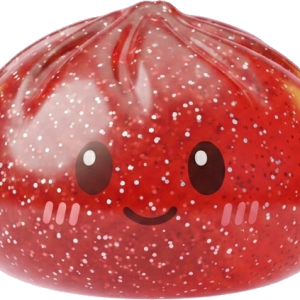 Glitter Dumpling Squishy Czerwony Szczęście ściskany w dłoni