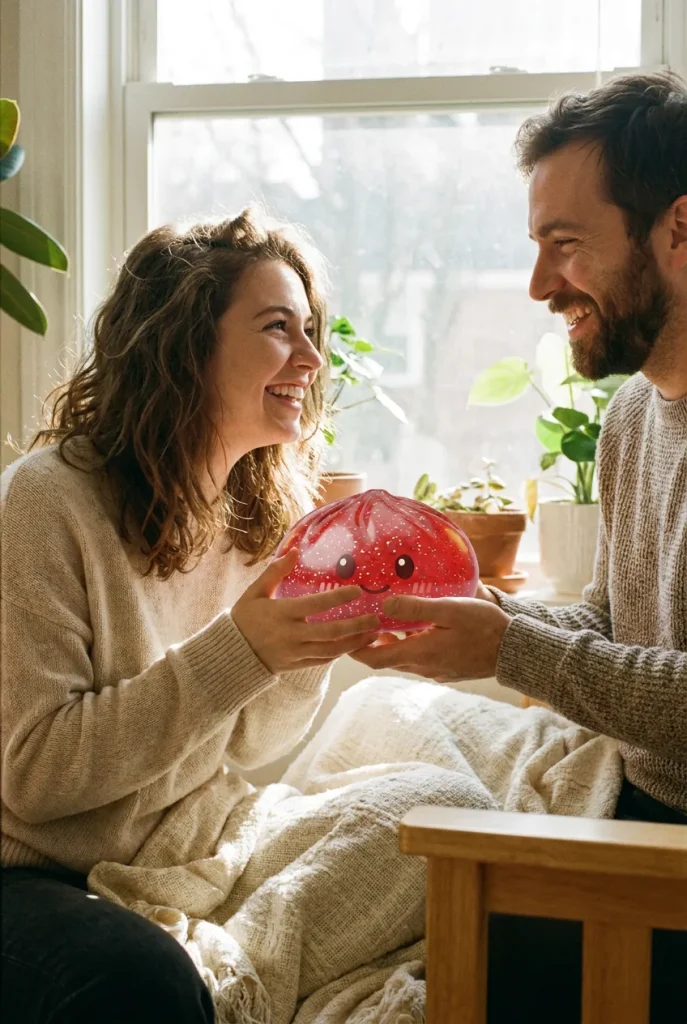 Glitter Dumpling Squishy Czerwony Szczęście jako pomysł na prezent