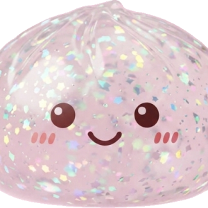 Glitter Dumpling Squishy Srebrny Blask ściskany w dłoni