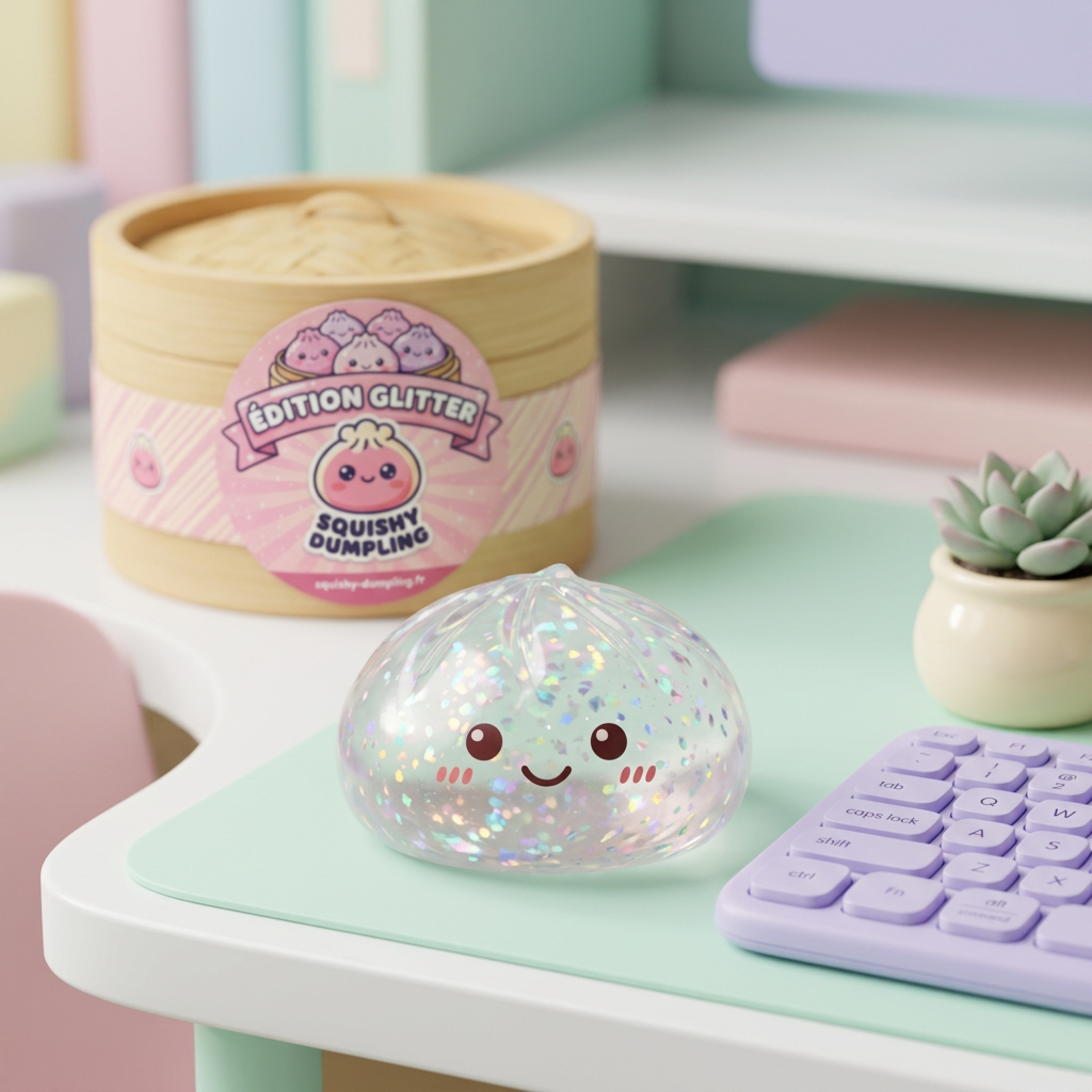 Glitter Dumpling Squishy Srebrny Blask w codziennej aranżacji
